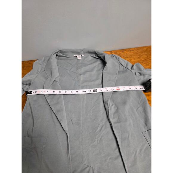 Athleta BlazerStyle Cardigan Women's Size 4  Blue/Grey Soft GorpCore OfficeChic - Picture 9 of 9